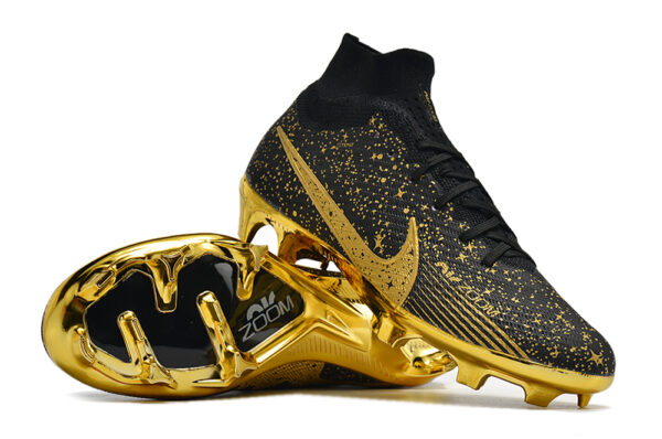 Nike Air Zoom Mercurial Superfly IX Elite Campo - Preta/Dourado - Image 3