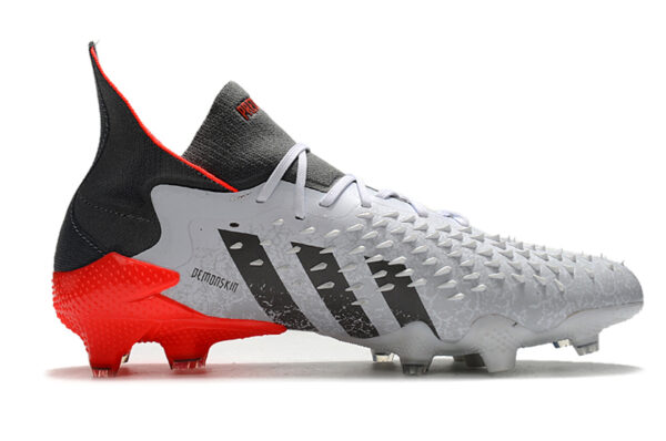 Adidas Predator Freak 1 Campo Cano Alto - Cinza/Vermelha - Image 2