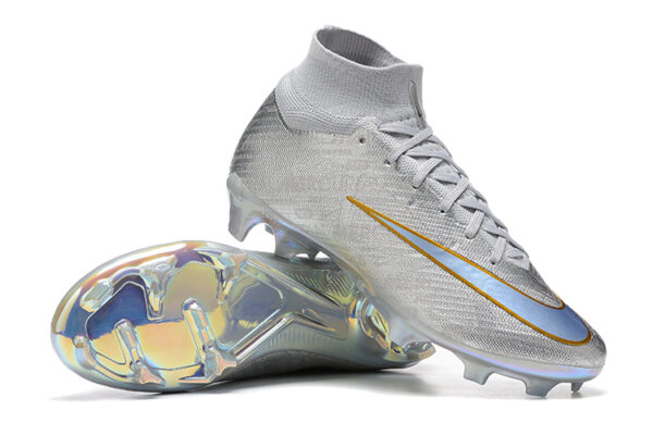 Nike Zoom Vapor 15 Elite Campo Cano Alto - Cinza - Image 3