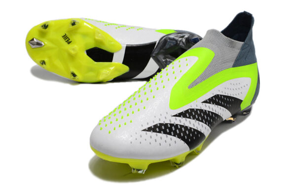 Adidas Predator Accuracy+ FG Boots Campo - Branca/Preta/Verde - Image 3