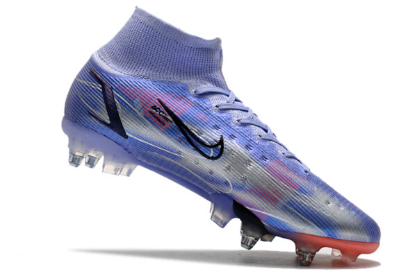 Nike Mercurial Superfly VIII Elite SG Campo Trava Mista - Roxa/Vermelha - Image 4