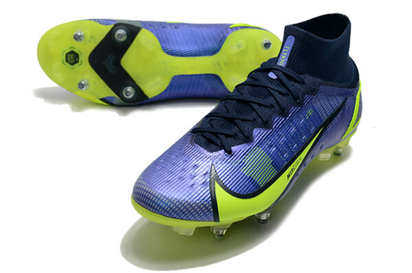 Nike Mercurial Superfly VIII Elite SG Campo Trava Mista - Azul/Verde - Image 2