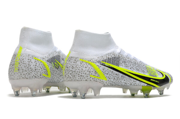 Nike Mercurial Superfly VIII Elite SG Campo Trava Mista - Branca/Verde - Image 2