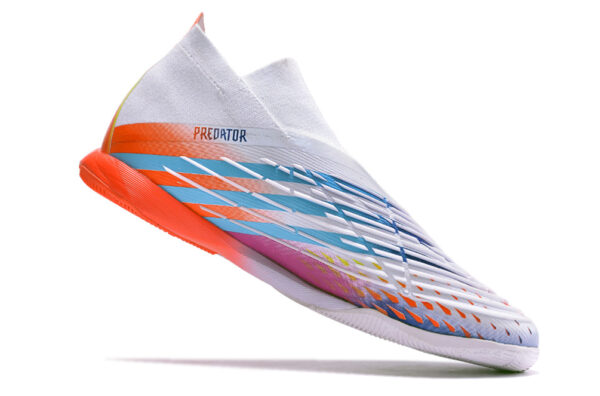 Adidas Predator Edge1 Futsal - Branca/Azul/Laranja - Image 4