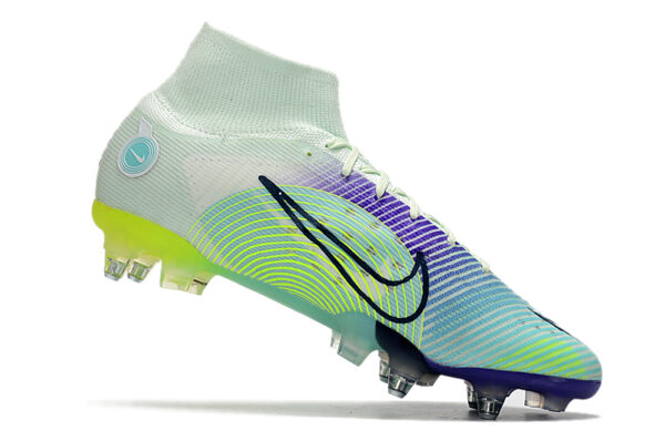 Nike Mercurial Superfly 8 Elite Campo Trava Mista - Verde/Roxa - Image 4