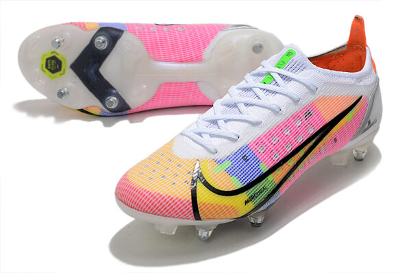 Nike Mercurial Vapor XIV Elite SG Campo Trava Mista - Branca/Rosa - Image 4