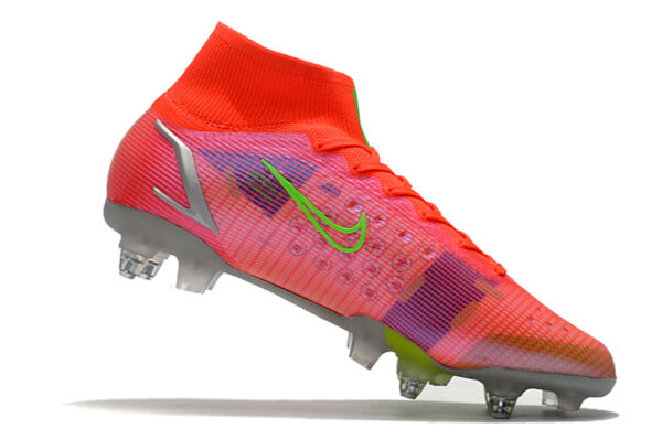 Nike Mercurial Superfly VIII Elite SG Campo Trava Mista - Laranja/Verde - Image 4