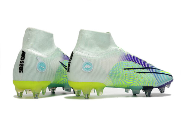 Nike Mercurial Superfly 8 Elite Campo Trava Mista - Verde/Roxa - Image 2