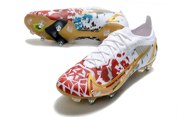 Nike Mercurial Vapor XIV Elite SG Campo Trava Mista - Branca/Vermelha - Image 3