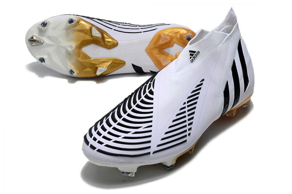 Adidas Predator Edge+ Campo - Branca/Preta/Dourada - Image 2