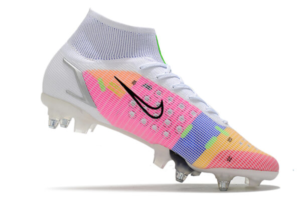 Nike Mercurial Superfly VIII Elite SG Campo Trava Mista - Branca/Rosa - Image 2