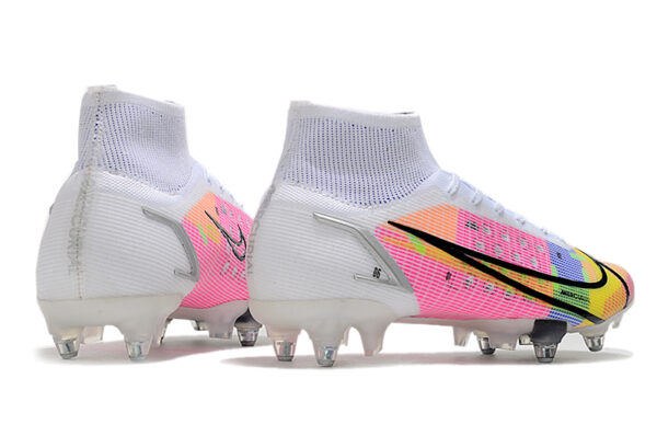 Nike Mercurial Superfly VIII Elite SG Campo Trava Mista - Branca/Rosa - Image 4