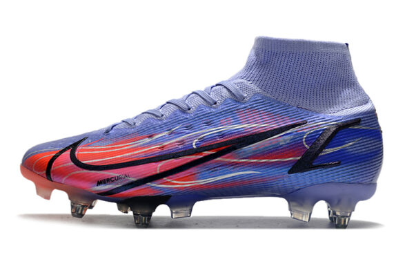 Nike Mercurial Superfly VIII Elite SG Campo Trava Mista - Roxa/Vermelha