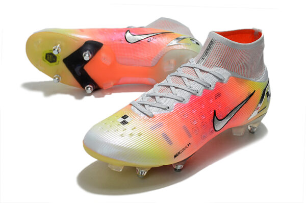 Nike Mercurial Superfly VIII Elite SG Campo Trava Mista - Branca/Amarela - Image 3