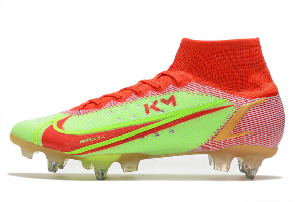 Nike Mercurial Superfly VIII Elite SG Campo Trava Mista - Vermelha/Verde