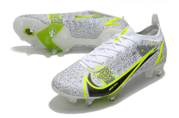 Nike Mercurial Vapor XIV Elite SG Campo Trava Mista - Branca/Verde - Image 3