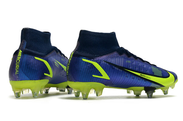 Nike Mercurial Superfly VIII Elite SG Campo Trava Mista - Azul/Verde - Image 4