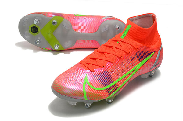 Nike Mercurial Superfly VIII Elite SG Campo Trava Mista - Laranja/Verde - Image 3