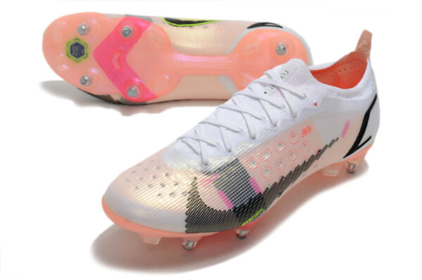 Nike Mercurial Vapor XIV Elite SG Campo Trava Mista - Branca/Rosa - Image 3