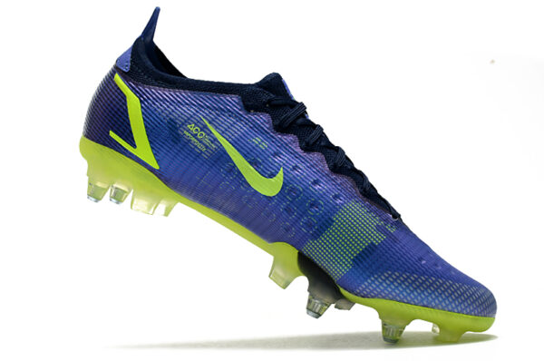 Nike Mercurial Vapor XIV Elite SG Campo Trava Mista - Roxa/Verde - Image 4