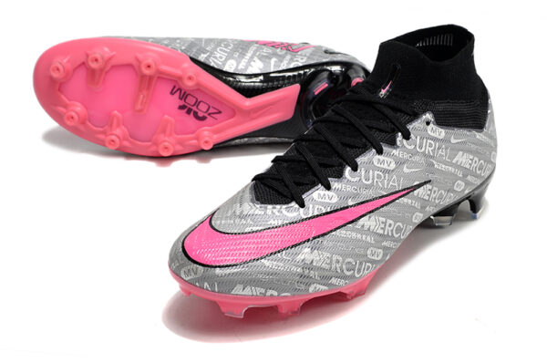 Nike Air Zoom Mercurial Superfly IX Elite Campo - Preta/Cinza/Rosa - Image 3