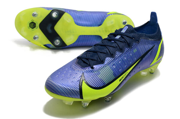 Nike Mercurial Vapor XIV Elite SG Campo Trava Mista - Roxa/Verde - Image 3