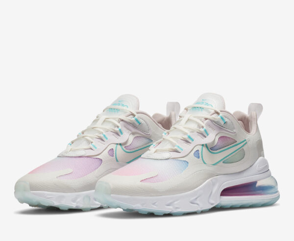 Nike Air Max 270 React Summit White Bleached Aqua - Image 4