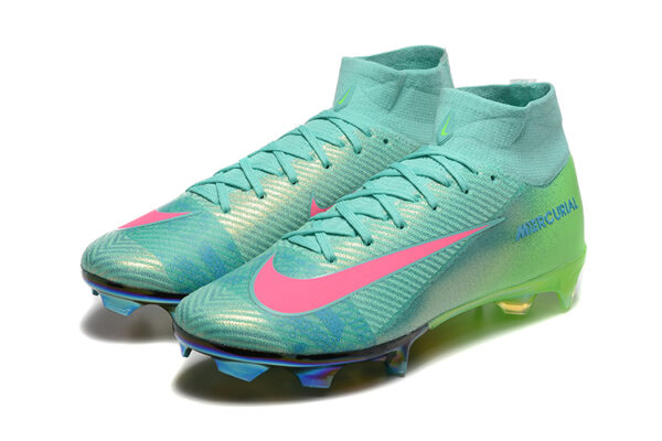 Nike Air Zoom Mercurial Superfly X Elite FG - Azul/Verde/Rosa - Image 4