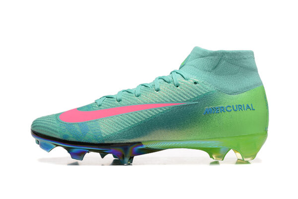 Nike Air Zoom Mercurial Superfly X Elite FG - Azul/Verde/Rosa