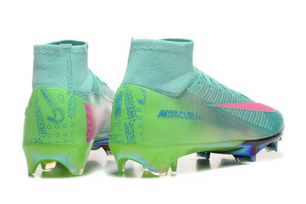 Nike Air Zoom Mercurial Superfly X Elite FG - Azul/Verde/Rosa - Image 3